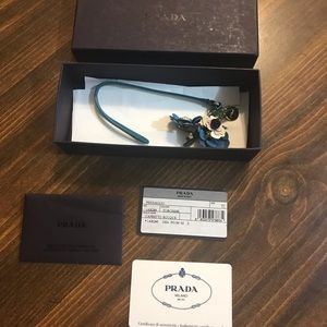 Prada leather flower bracelet